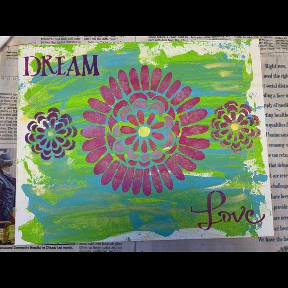 NEW Original Dream Love green, blue 8x10 artwork - Picture 9 of 10